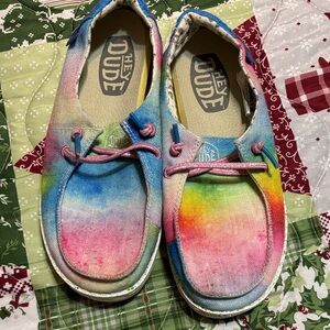 Hey Dude Kids Colorful Canvas Moccasins